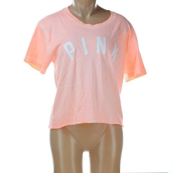 CROP Top Tee Shirt by Pink Victoria's Secret NWT - Picture 1 of 9